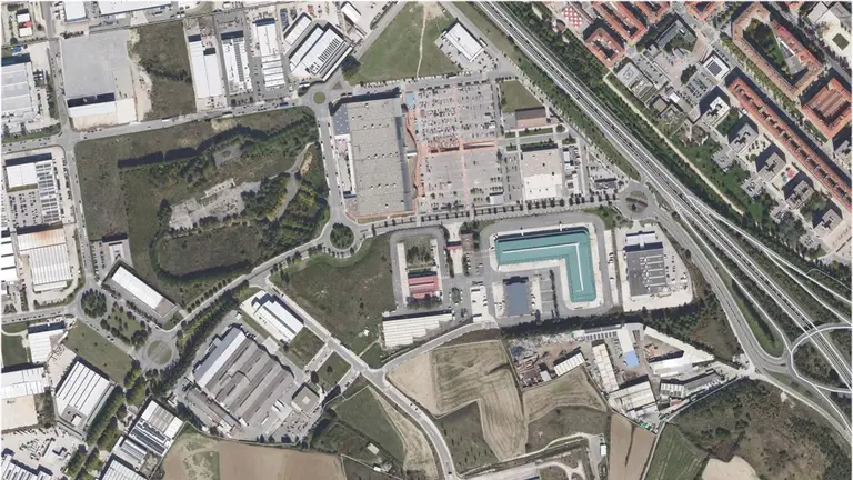 Vista a&eacute;rea del pol&iacute;gono de Agustinos. AYUNTAMIENTO DE PAMPLONA