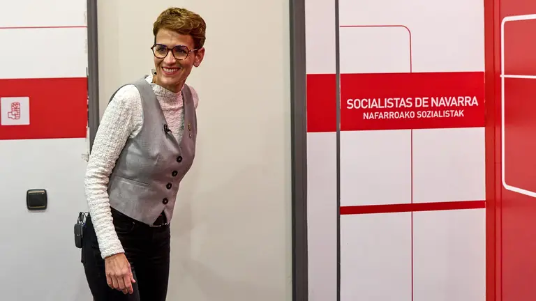 Reunión de la Comisión Ejecutiva Regional del PSN, con la presencia de la secretaria general del partido y presidenta de Navarra, María Chivite. IÑIGO ALZUGARAY