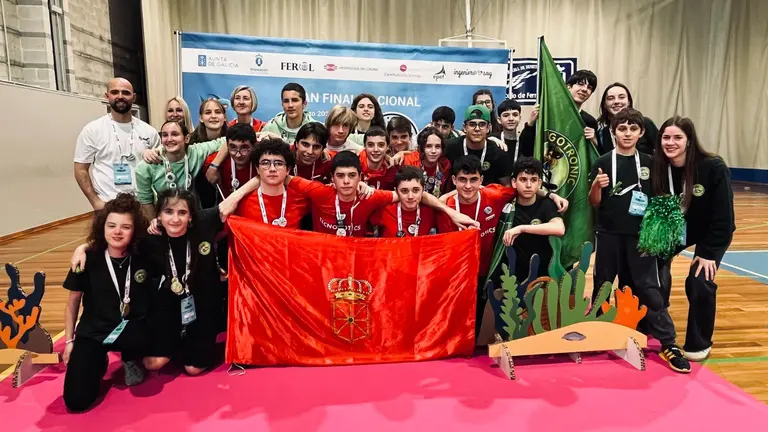 Los equipos Legotronic Beavers, Irabiox
Sumelec y Tecnobotics, durante la final nacional. Miguel Lucas