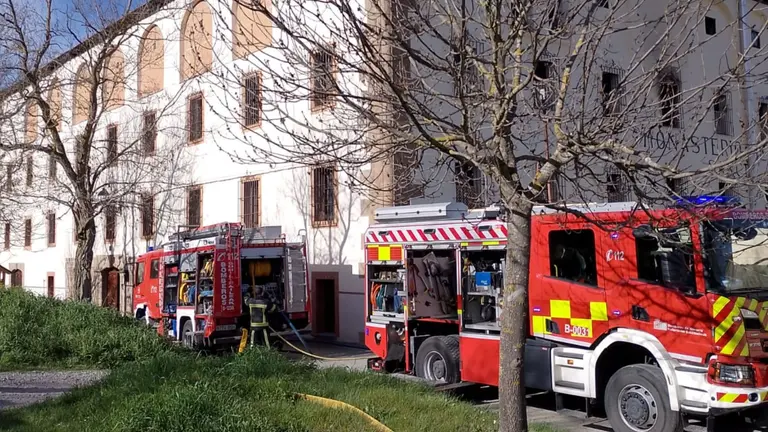 Incendio en el convento de Sangüesa. BOMBEROS DE NAVARRA