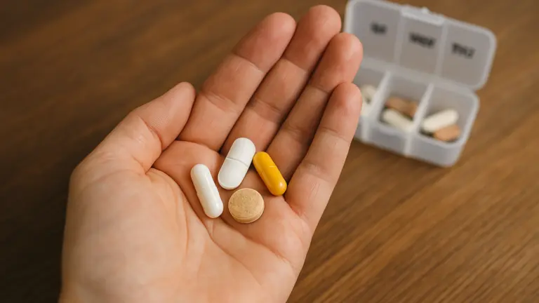 Una imagen de una mano que sostiene pastillas. ChatGPT