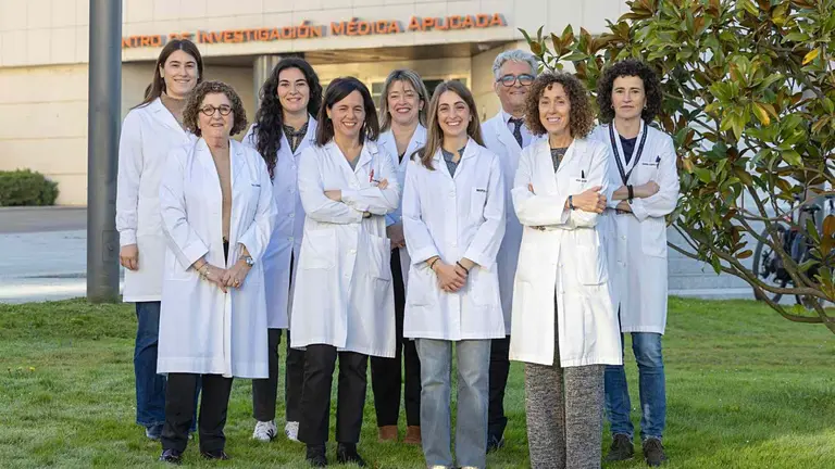 Elvira Rojas, Rosario Luquin, María Serena, Mar Cuadrado-Tejedor, Irene Marcilla, Marta García-Gómara, Alberto Pérez Mediavilla, Ana García-Osta y Maria Espelosín. UNIVERSIDAD DE NAVARRA
