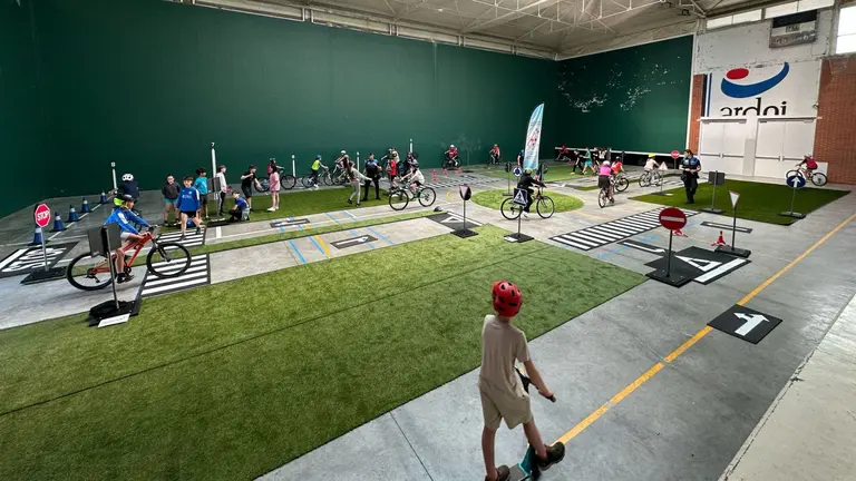 El nuevo parque de educación vial móvil de Zizur Mayor. CEDIDA