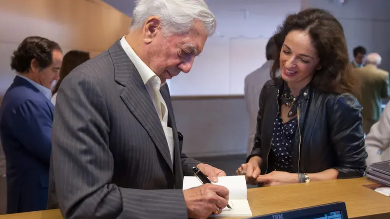 El Premio Nobel de Literatura, Mario Vargas Llosa, en una visita a la Universidad de Navarra. UNIVERSIDAD DE NAVARRA