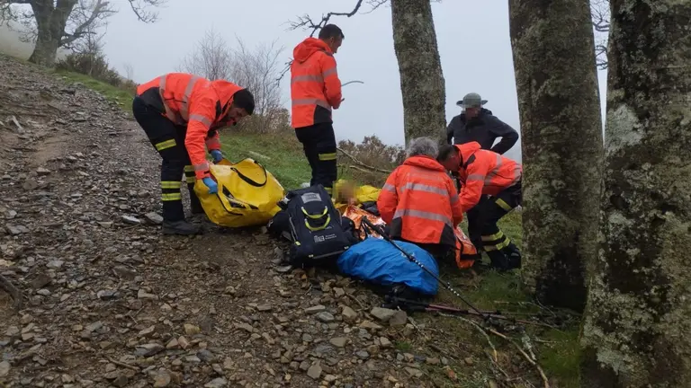 Peregrina rescatada en Burguete. BOMBEROS DE NAVARRA