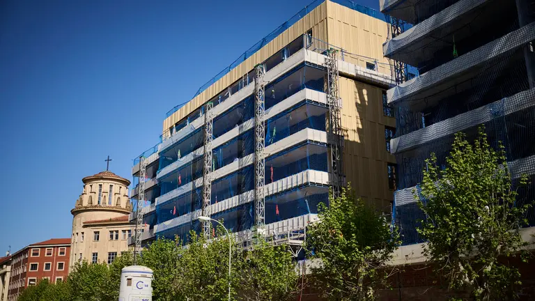 Obras de las viviendas de Maristas en Pamplona. PABLO LASAOSA