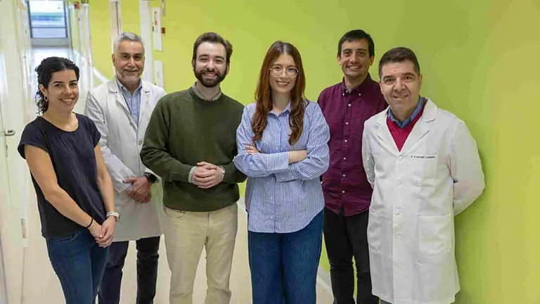 Idoia Ochoa, Antonio Pineda-Lucena, Jes&uacute;s de la Fuente, Ux&iacute;a Veleiro, Mikel Hern&aacute;ez y Silve Vicent, del Cima Universidad de Navarra y Tecnun-Escuela de Ingenier&iacute;a de la Universidad de Navarra. CIMA