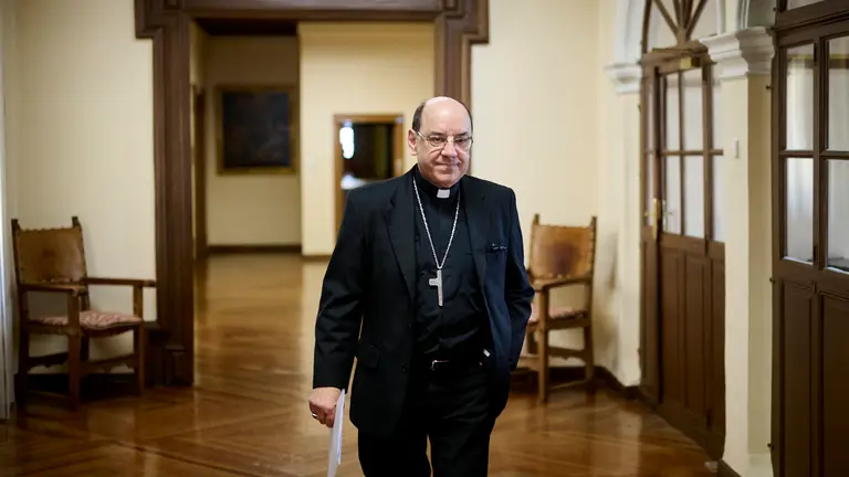 El arzobispo de Pamplona, Florencio Rosell&oacute;, ofrece una primera valoraci&oacute;n sobre la elecci&oacute;n del nuevo Papa Le&oacute;n XIV. PABLO LASAOSA