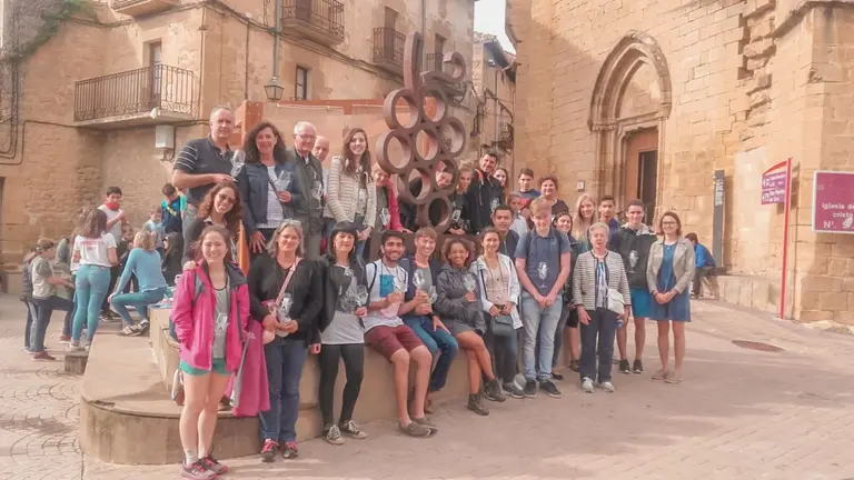Imagen de archivo de una edición anterior del Día del Rosado en San Martín de Unx. CEDIDA
