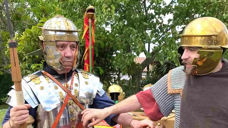 Soldados romanos durante una representación anterior. TIERRAS DE IRANZU