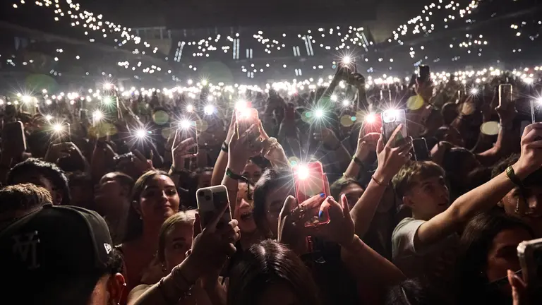 Concierto del cantante puertorriqueño Myke Towers en el Navarra Arena de Pamplona ante más de 13.000 espectadores, dentro de su gira Europe Tour 2025. NAVARRA.COM
