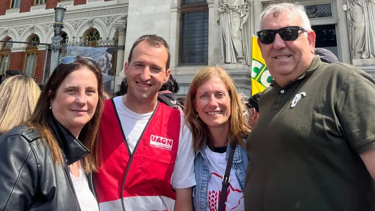Imagen de la manifestación de UAGN en Madrid. CEDIDA