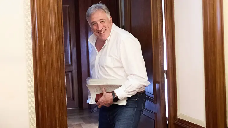 Joseba Asirón en el Pleno ordinario del Ayuntamiento de Pamplona correspondiente al mes de junio de 2025. IÑIGO ALZUGARAY