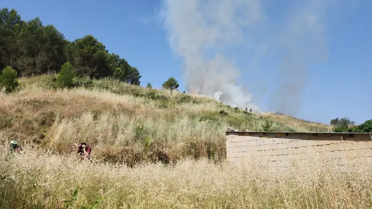 Guardia Civil ha intervenido en dos incendios registrados en las localidades de Caparroso y Rada. GUARDIA CIVIL