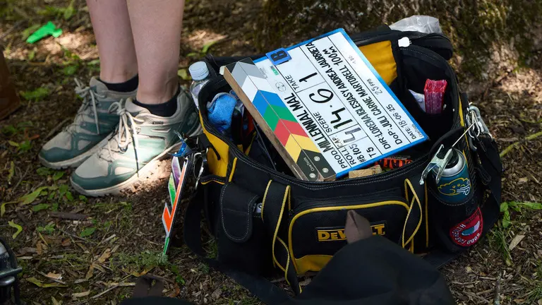 Rodaje en la UPNA de la serie 'Millennial Mal' creada por Lorena Iglesias y Andrea Jaurrieta para Filmin. I&Ntilde;IGO ALZUGARAY