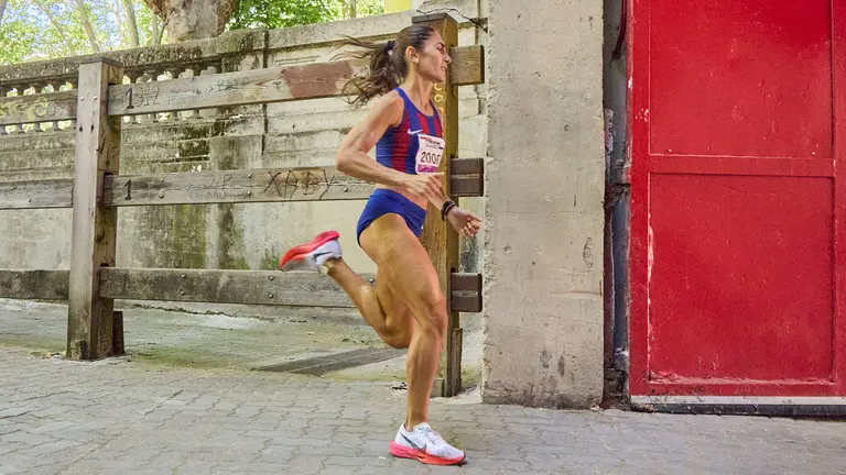 40&ordm; edici&oacute;n de la Carrera del Encierro organizada por la pe&ntilde;a La Jarana en Pamplona. I&Ntilde;IGO ALZUGARAY