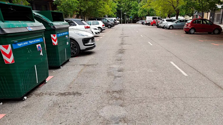 Imagen de una de las calles de Pamplona que van a ser asfaltadas. AYUNTAMIENTO DE PAMPLONA