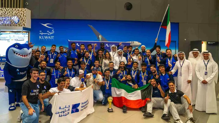 Miembros de uno de los equipos deportivos de Kuwait Technical College. KTECH.EDU.KW