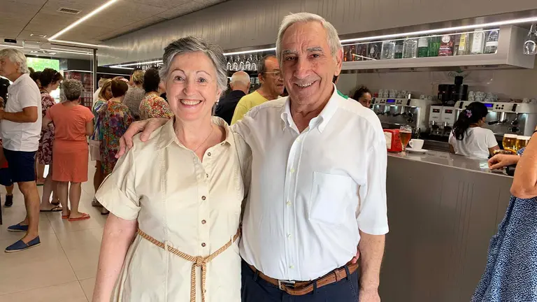 María Puy García y Antonio Merino en el Chpinazo de las fiestas de Oberena. Navarra.com