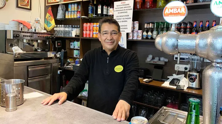 Evert Céspedes Padilla en el restaurante Ebenezer de Pamplona. Navarra.com