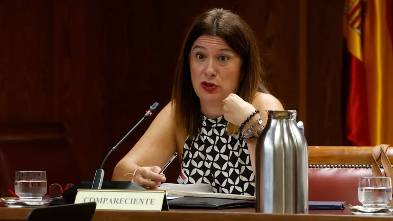 La exdirectora de Comunicaci&oacute;n de Enusa y exdirectora de Filatelia y relaciones institucionales del grupo Correos, Leire D&iacute;ez, comparece en la comisi&oacute;n de investigaci&oacute;n del caso Koldo, este lunes, en el Senado. EFE/ J.J. Guill&eacute;n