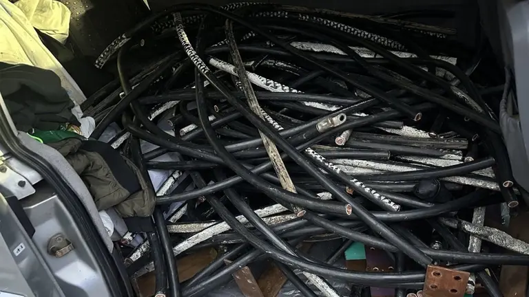 Material interceptado en el interior de la furgoneta. POLIC&Iacute;A FORAL