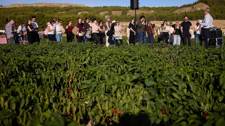 Evento tur&iacute;stico gastron&oacute;mico sobre pimiento del piquillo de Lodosa con Rebeca Esnaola, consejera de Cultura, Deporte y Turismo. JES&Uacute;S M GARZARON