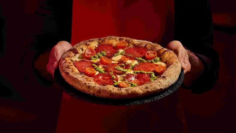 Imagen de la nueva pizza de Telepizza con chorizo de Pamplona. CEDIDA