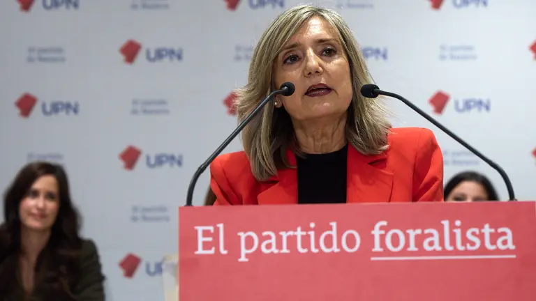 La presidenta de UPN, Cristina Ibarrola, interviene en la apertura del Consejo Pol&iacute;tico del partido. I&Ntilde;IGO ALZUGARAY