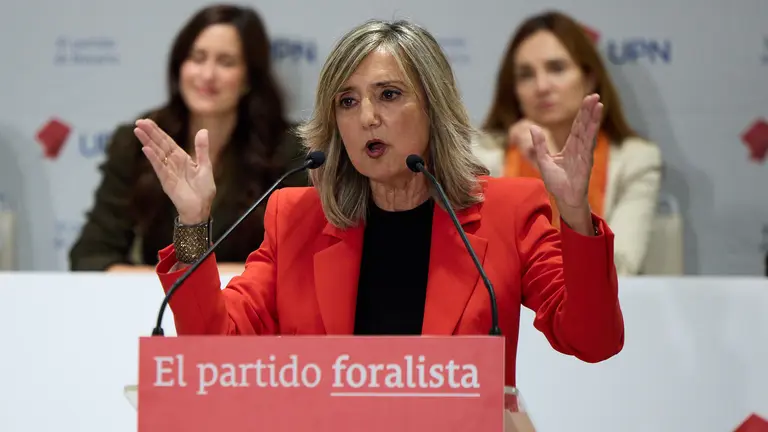 La presidenta de UPN, Cristina Ibarrola, interviene en la apertura del Consejo Pol&iacute;tico del partido. I&Ntilde;IGO ALZUGARAY