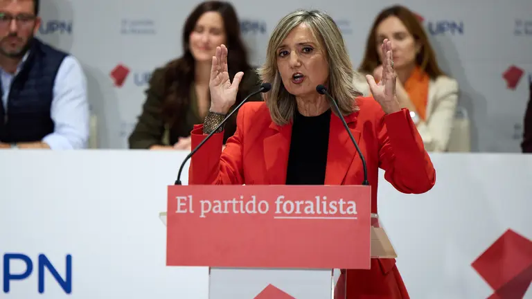 La presidenta de UPN, Cristina Ibarrola, interviene en la apertura del Consejo Pol&iacute;tico del partido. I&Ntilde;IGO ALZUGARAY