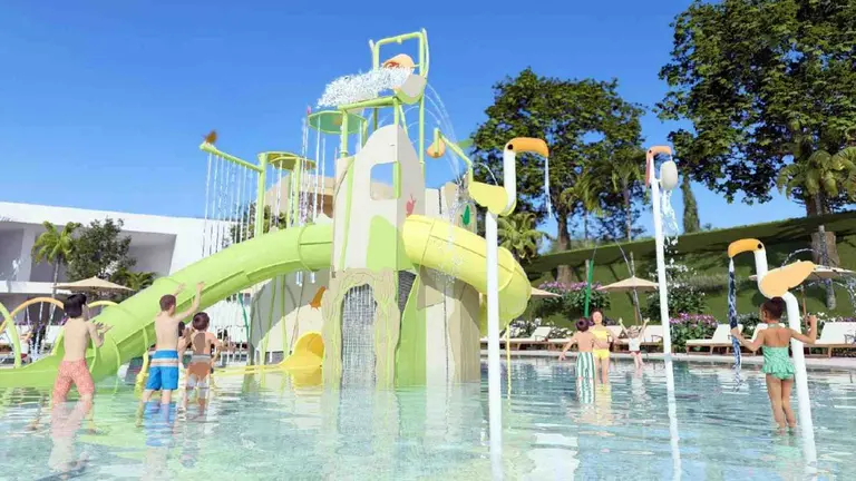 Proyecto de parque acu&aacute;tico infantil que se construir&aacute; en las nuevas piscinas de Tudela. AYUNTAMIENTO DE TUDELA