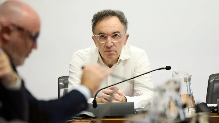 Comparecencia de Gonzalo P&eacute;rez Remondegui, vocal de la mesa de contrataci&oacute;n de las obras de duplicaci&oacute;n de los t&uacute;neles de Belate, en la comisi&oacute;n de investigaci&oacute;n sobre licitaci&oacute;n y adjudicaci&oacute;n de obras p&uacute;blicas del Gobierno de Navarra. I&Ntilde;IGO ALZUGARAY