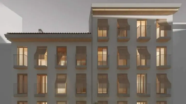 Recreaci&oacute;n digital de las nuevas viviendas del Casco Antiguo de Pamplona. AYUNTAMIENTO DE PAMPLONA