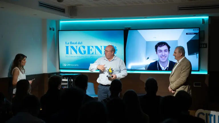 Imagen del ganador Ignacio Landa (en la pantalla). CEDIDA