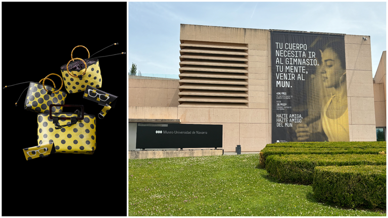 El Museo Universidad de Navarra lanza una colecci&oacute;n de bolsos hechos con sus lonas publicitarias. CEDIDA