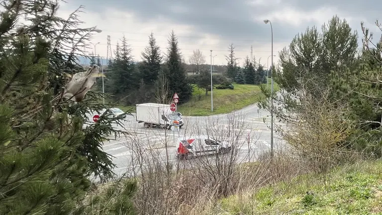 Ubicación donde se construirá la nueva glorieta de Mutilva. GOBIERNO DE NAVARRA