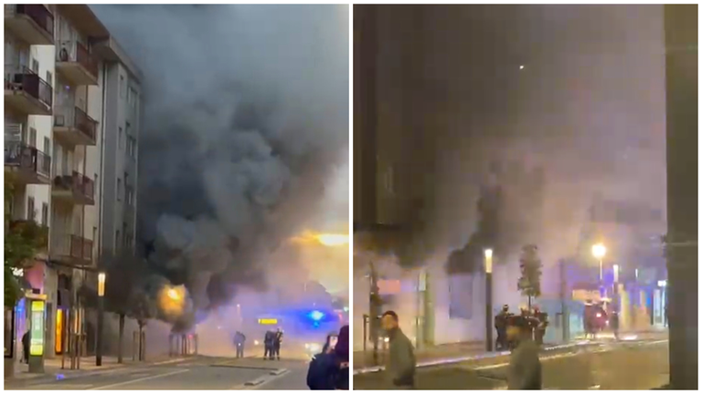 Grave incendio en el Bazar en la Rochapea. CEDIDA