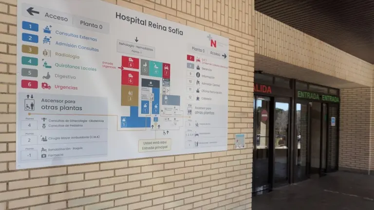 El Hospital Reina Sof&iacute;a de Tudela estrena nueva se&ntilde;al&eacute;tica. GOBIERNO DE NAVARRA