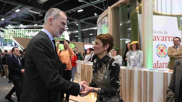 Los Reyes Felipe VI y Letizia visitan el stand de Navarra en FITUR. GOBIERNO DE NAVARRA