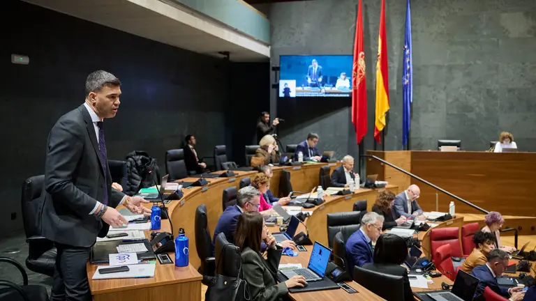 Imagen de sesi&oacute;n plenaria en el Parlamento de Navarra. PABLO LASAOSA