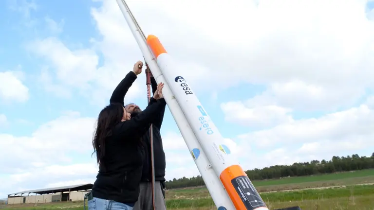 Imagen de un proyecto participante en una edici&oacute;n anterior de CanSat Navarra. CEDIDA / ARCHIVO