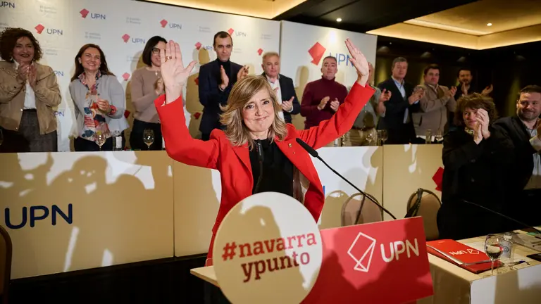 UPN designa a su presidenta Cristina Ibarrola como candidata para la presidencia del Gobierno de Navarra en las elecciones de 2027. PABLO LASAOSA