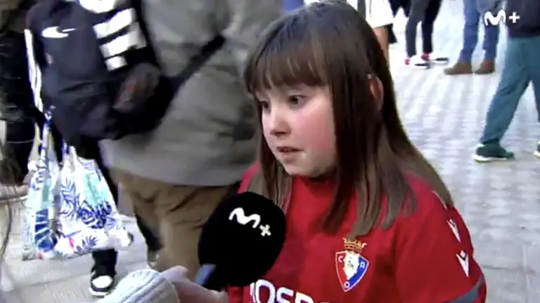 La peque&ntilde;a rojilla, entrevistada el s&aacute;bado en El Sadar