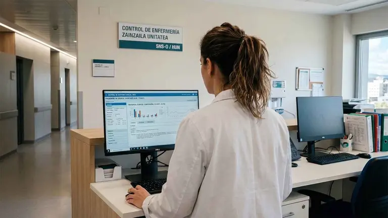 Una administrativa de un centro de salud.