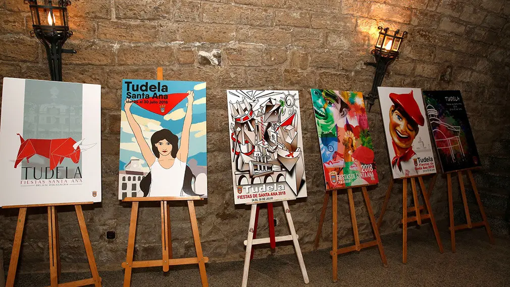 Estos son los seis carteles finalistas para las fiestas de Tudela de 2018 ¡Elige tu favorito!