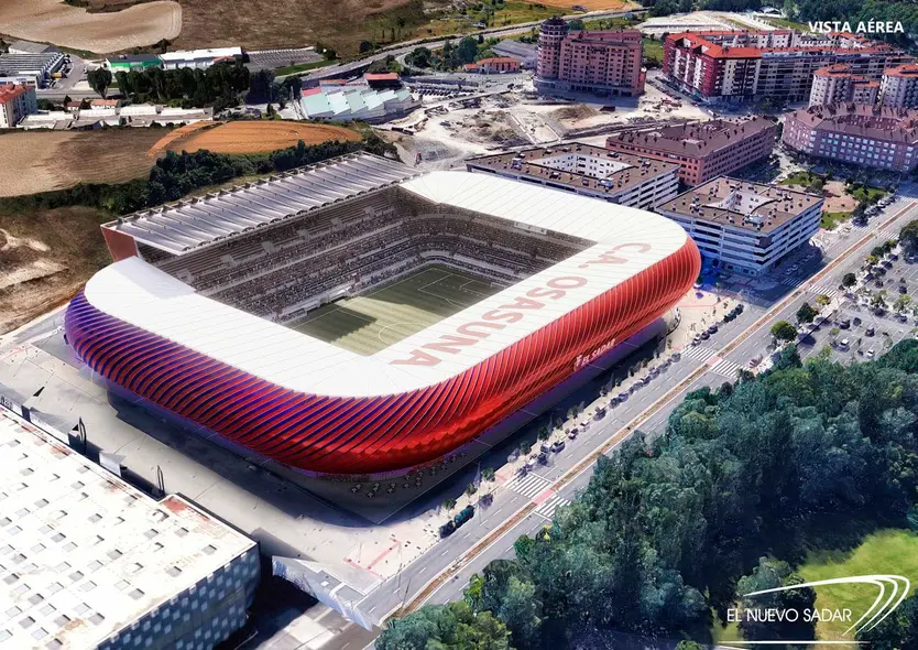 El Nuevo Sadar en 18 imágenes: así cambiará el campo de Osasuna con la propuesta de Victorino Vicente y DNA