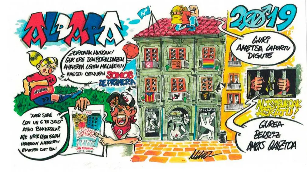 Ve aquí todas las pancartas de las peñas para San Fermín.