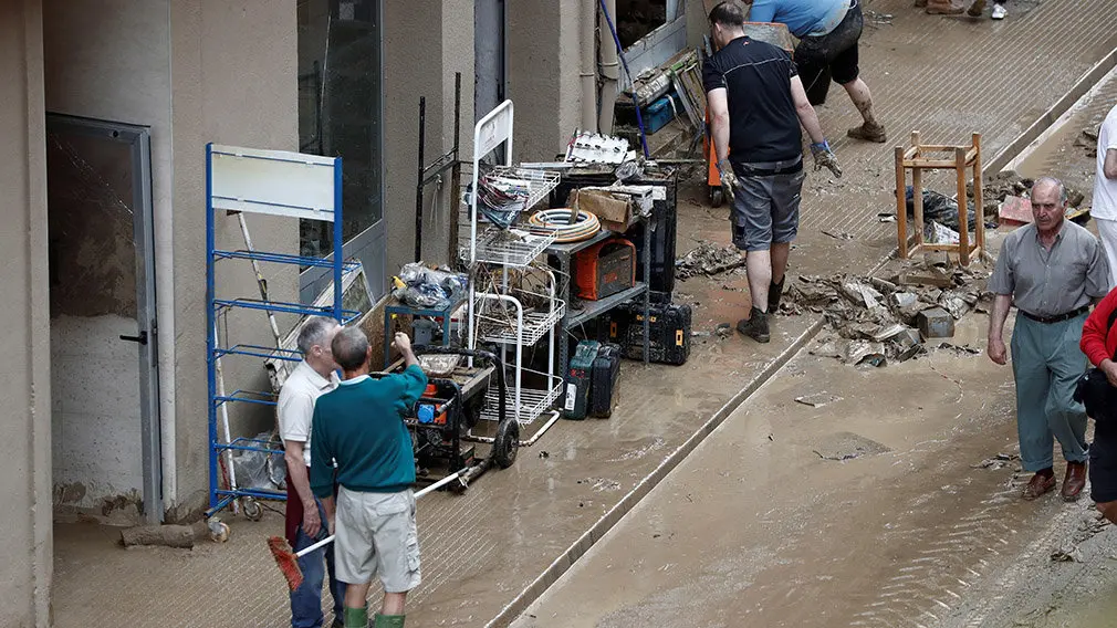 Tafalla después de la desgracia: las imágenes de la localidad navarra tras las intensas lluvias