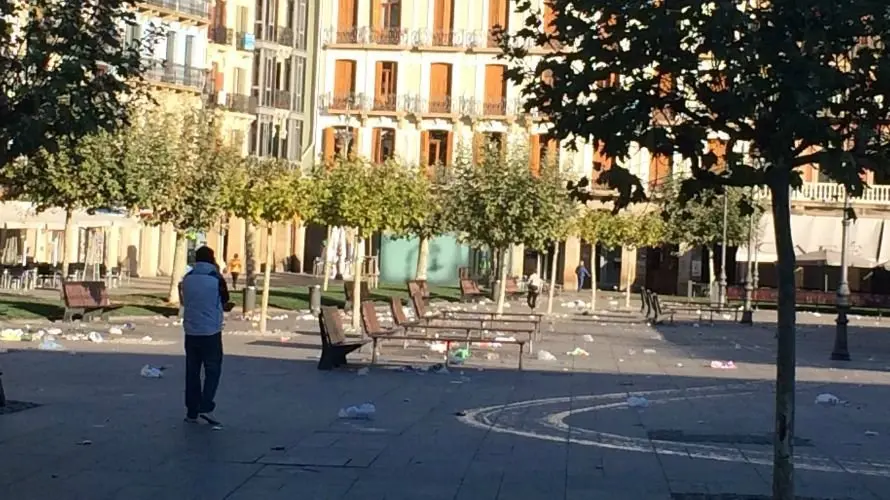 Suciedad en San Fermín